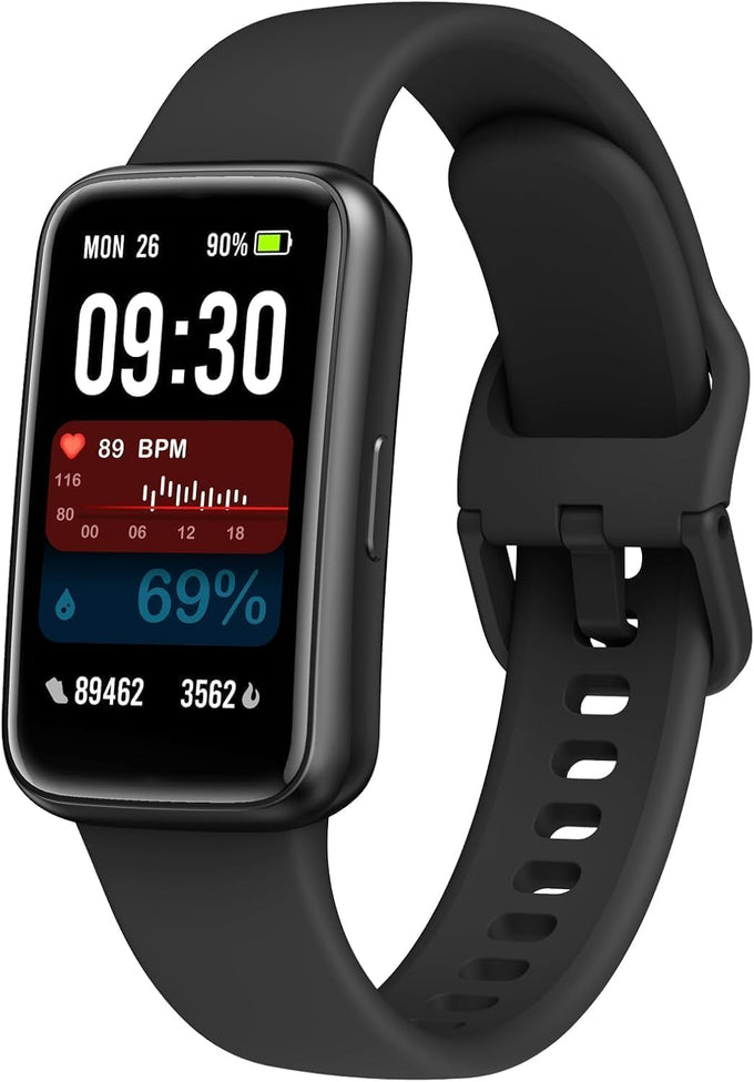 Fitness Tracker,Smart Watch with 24/7 Heart Rate Blood Oxygen Sleep Monitor,1.47" HD Touchsreen with Step & Calorie Counter 100+ Sport Modes Health Activity Trackers for Men and Women (Black)