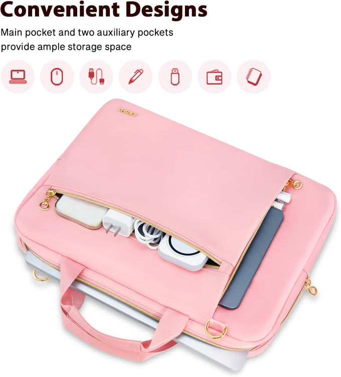 Laptop Bag Case for Women Men Messenger Briefcase Bag, 17 17.3 Inch