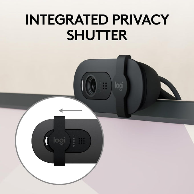 Logitech Brio 105 Full HD 1080p Business Webcam with Auto-Light Balance