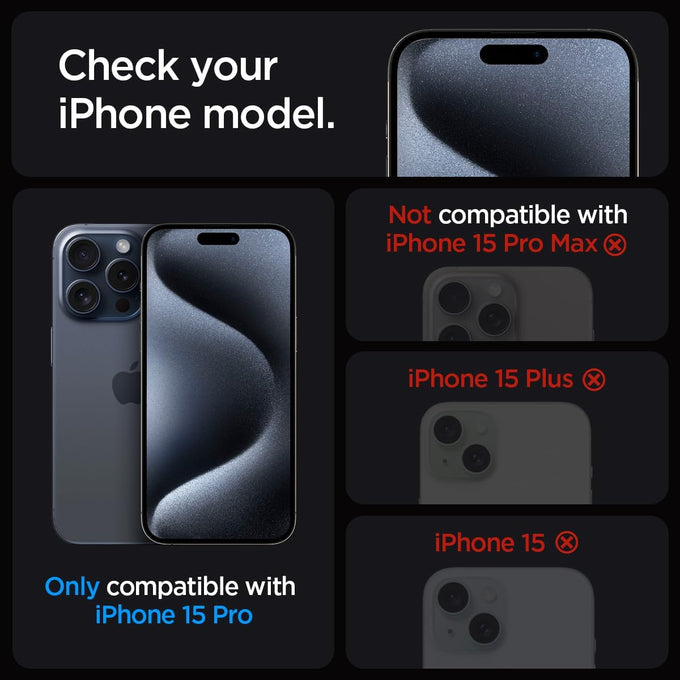 Spigen GlasTR EZ FIT Tempered Glass Screen Protector for iPhone 15 Pro