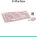 Logitech MK270 Full Size Wireless Keyboard and Mouse Combo - Rose