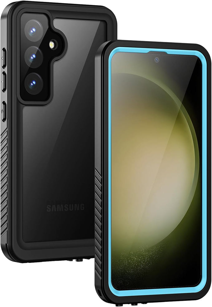 Lanhiem for Samsung Galaxy S23 Case with Built-in Screen Protector, IP68 Waterproof Dustproof Mil-Grade Rugged Full Body Shockproof Protective Cover for Galaxy S23 5G 6.1 Inch, Black