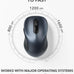 Trueque Wireless Mouse for Laptop, Ergonomic 6-Button Mouse, Space Gray