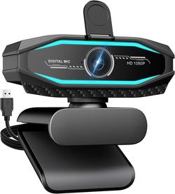 1080P HD Webcam with Microphone, USB Computer Camera for Laptop PC Desktop