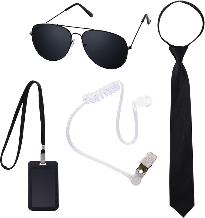 Pistha Agent Costume Secret Security Service Costume Accessories Halloween