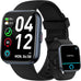 Smart Watches for Men Android & iPhone, 1.8" HD Alexa Built-in Smartwatches Fitness Tracker Watch with Bluetooth Calls, IP68 Waterproof, Heart Rate/Sleep/SpO2 Monitor, 110 Sport Modes - Black