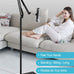 Tablet Floor Stand with 5LB Metal Base, Overhead Bed Phone Stand Angle Height Adjustable Holder, Universal Floor Stand Compatible with iPhone iPad Pro Air Mini, Samsung Tab, Kindle, E-Readers…