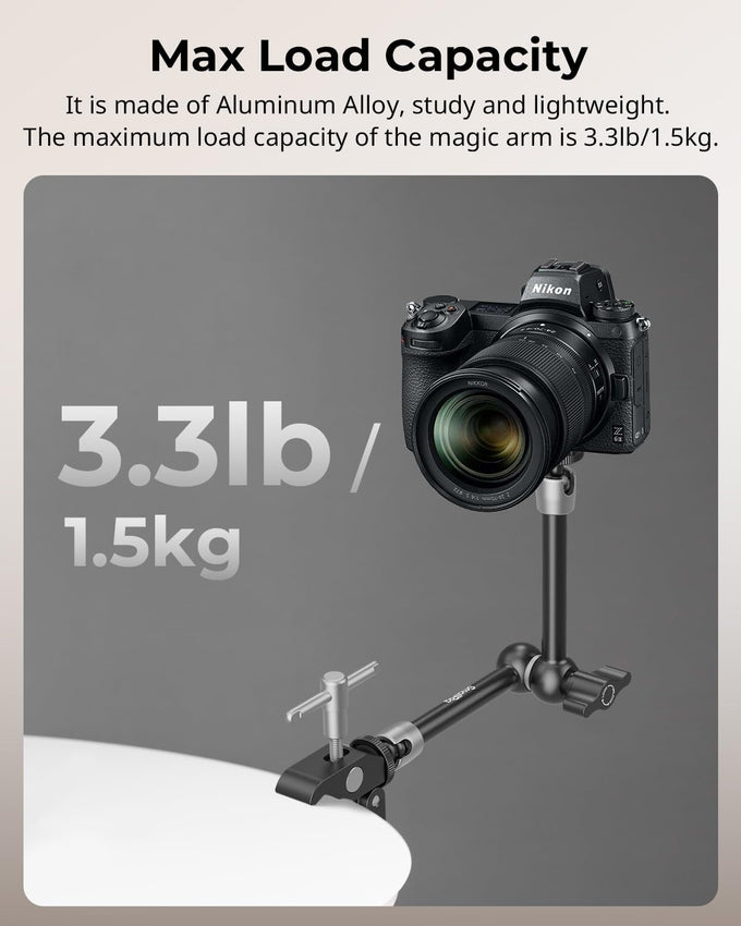 SMALLRIG 9.8 Inches Magic Arm Clamp Kit with 1/4" and 3/8" Threaded Holes