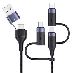 3-in-1 USB C Multi Fast Charging Cable 60W 4FT Nylon Multi Charger