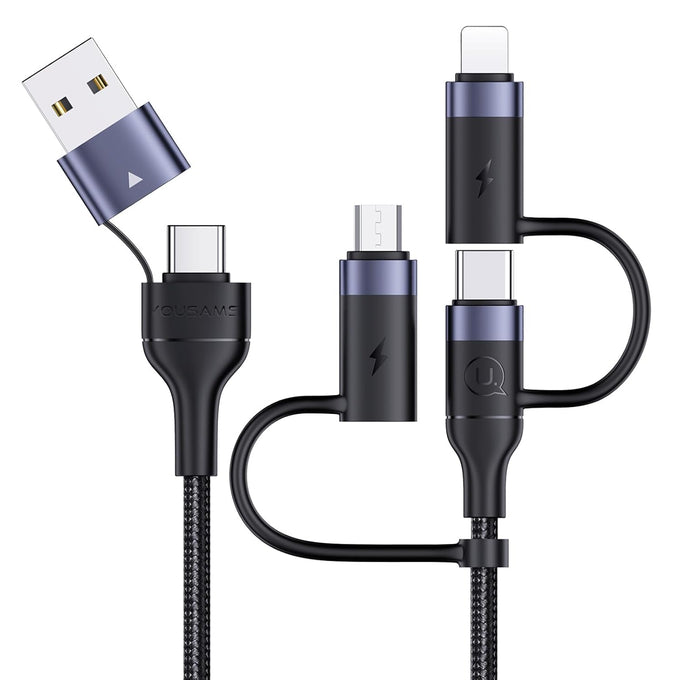 3-in-1 USB C Multi Fast Charging Cable 60W 4FT Nylon Multi Charger