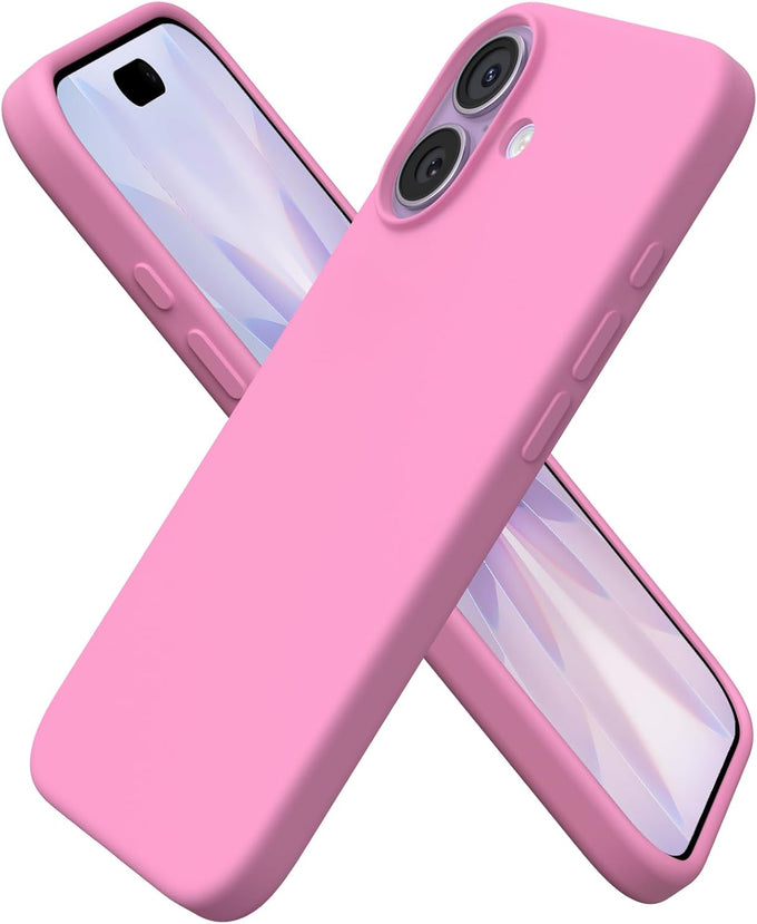 ORNARTO for iPhone 17 Case, Slim Liquid Silicone Cover, Chalk Pink
