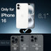 JETech Case for iPhone 16, Anti-Yellowing, Clear