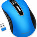 memzuoix 2.4G Wireless Mouse, 1400 DPI Mobile Optical Cordless Mouse with USB Receiver, Portable Computer Mice for Laptop, PC, Desktop, MacBook, 5 Buttons, Red