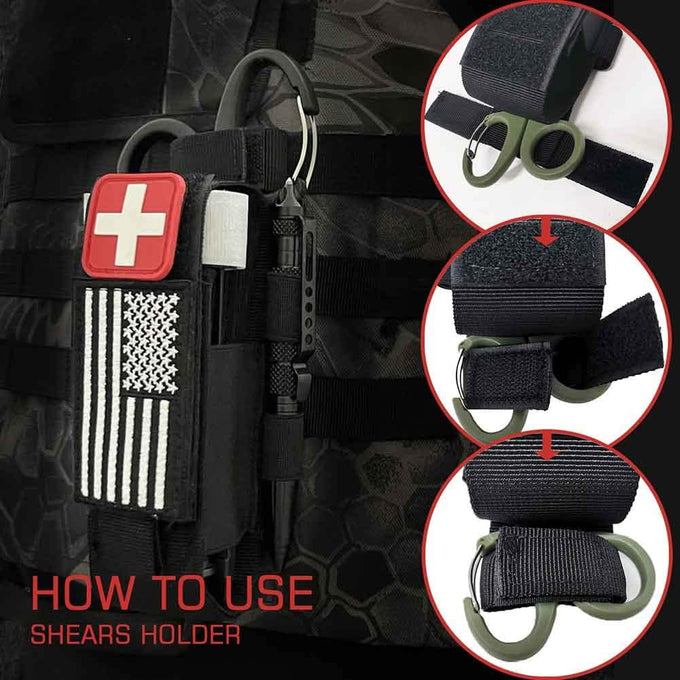 Upgrade 1000D Laser Cut Molle Tourniquet Holder, Heavy Duty Tactical Molle Tourniquet Pouch Holder