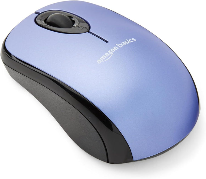 Amazon Basics 2.4 GHz Wireless Optical Computer Mouse with USB Nano Receiver, Portable, No Wires, Smooth Tracking, Multi-Device Compatibility, Black