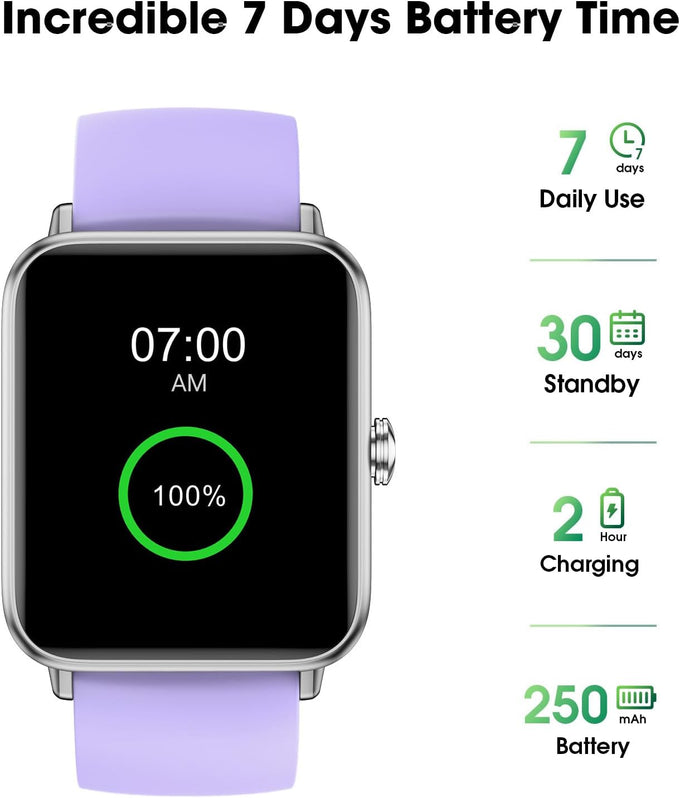 Smart Watch, Fitness Tracker with Heart Rate, Blood Oxygen, Sleep Tracker