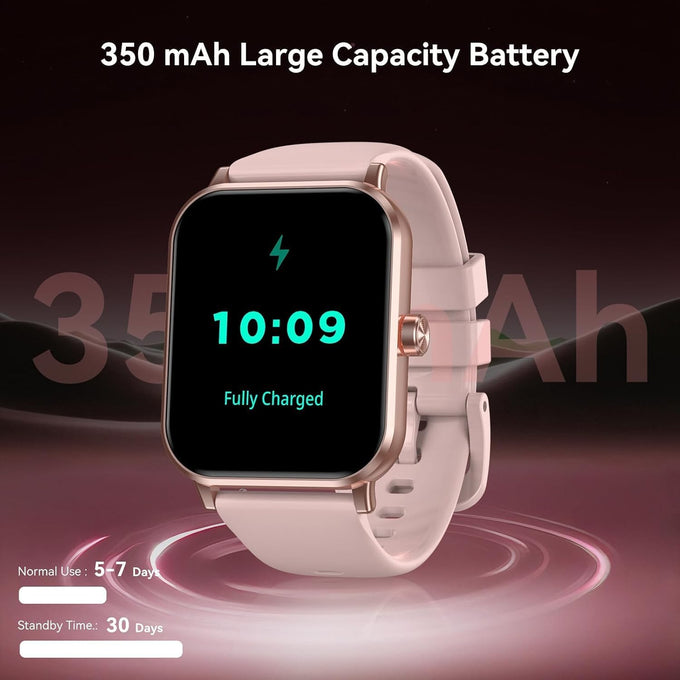 Smart Watch for Men Women, 1.83" HD Touchscreen Fitness Tracker with Bluetooth Calling, 130+ Sports Modes, Heart Rate Sleep Step Monitor, IP68 Waterproof, Compatible with iOS & Android (Pink)