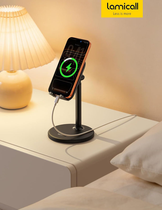 Lamicall Cell Phone Stand for Desk - [Height Angle] Adjustable Phone Holder