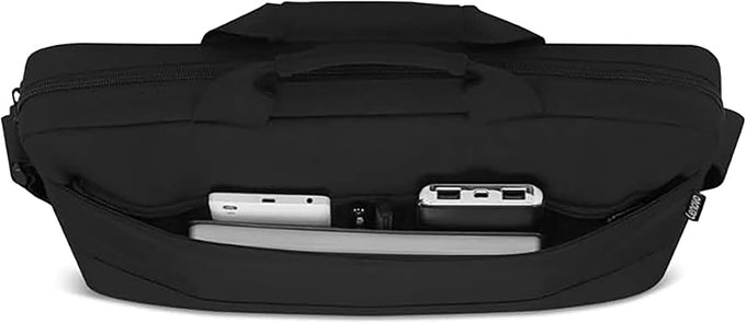 Lenovo Laptop Shoulder Bag T215 15.6 inch - Black- Slip Laptop Compartment - Front Zippered Pocket - Adjustable Strap