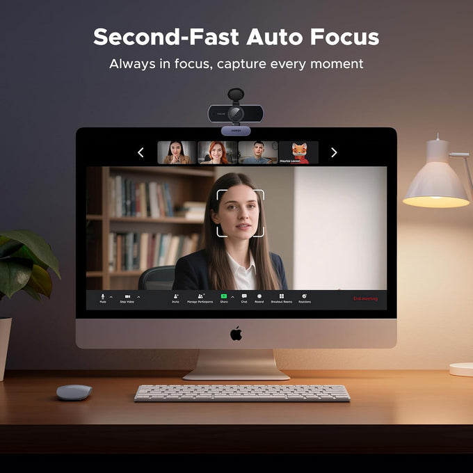 UGREEN 4K@30fps Webcam for PC Ultra HD Web Camera with Noise-canceling Mics