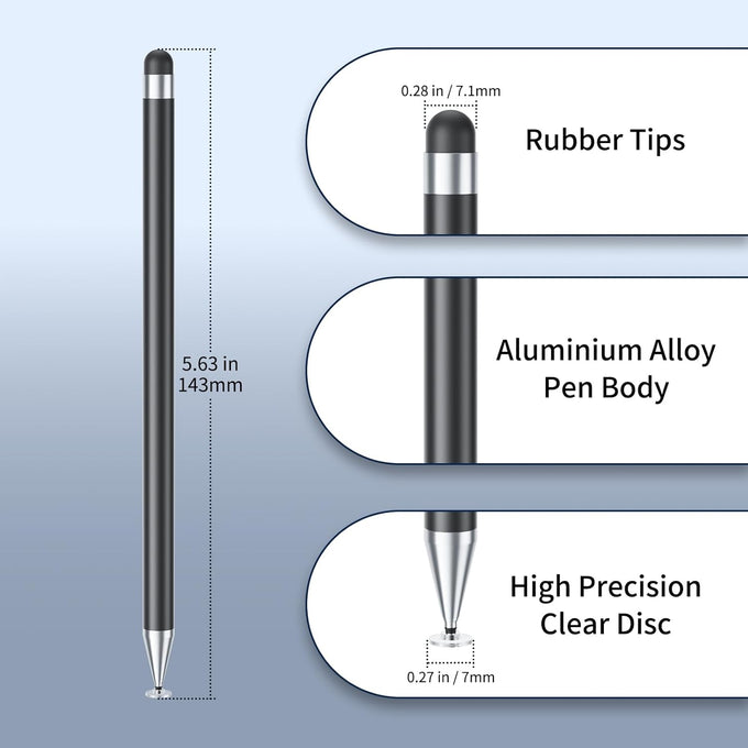 10 Pack Stylus Pen for Touchscreen, 2-in-1 for iPad iPhone Samsung