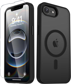 YENAPOON for iPhone 17e Case, iPhone 16e Case, Magnetic Cover, Black
