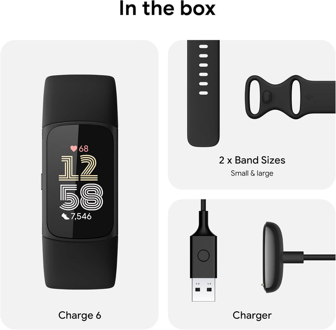 Google Fitbit Charge 6 - Fitness Tracker - Obsidian/Black