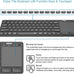 Arteck Universal Backlit 7-Colors Bluetooth Touch TV Keyboard with Easy Media Control and Build-in Touchpad for TV-Connected Computer, Smart TV, Desktop, Laptop, iPad, Surface, Tablet, HTPC