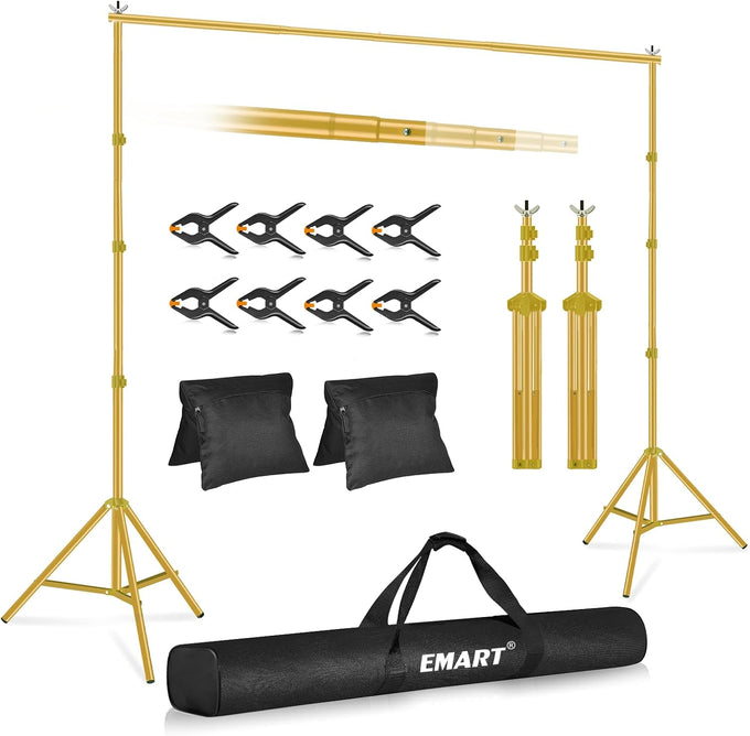 EMART Backdrop Stand 10x7FT Adjustable Back Drop Stand for Party Photoshoot