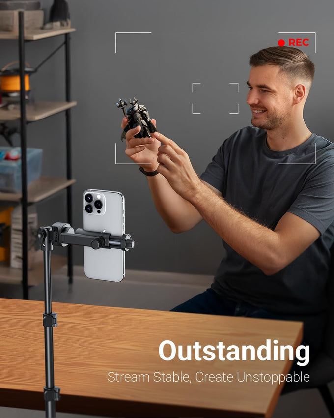VIMOSE 66" Phone Tripod, Tripod for iPhone with Remote & Phone Stand