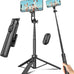 Selfie Stick Tripod for Phone with Remote Control & Holder, 50 Inch, Black