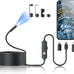 Kinpthy Endoscope Camera with Light,1920P HD Borescope Tools with 8 Adjustable LED Lights, Endoscope with Semi-Rigid Snake Camera, Inspection Borescope for iOS and Android-16.4ft Single Lens