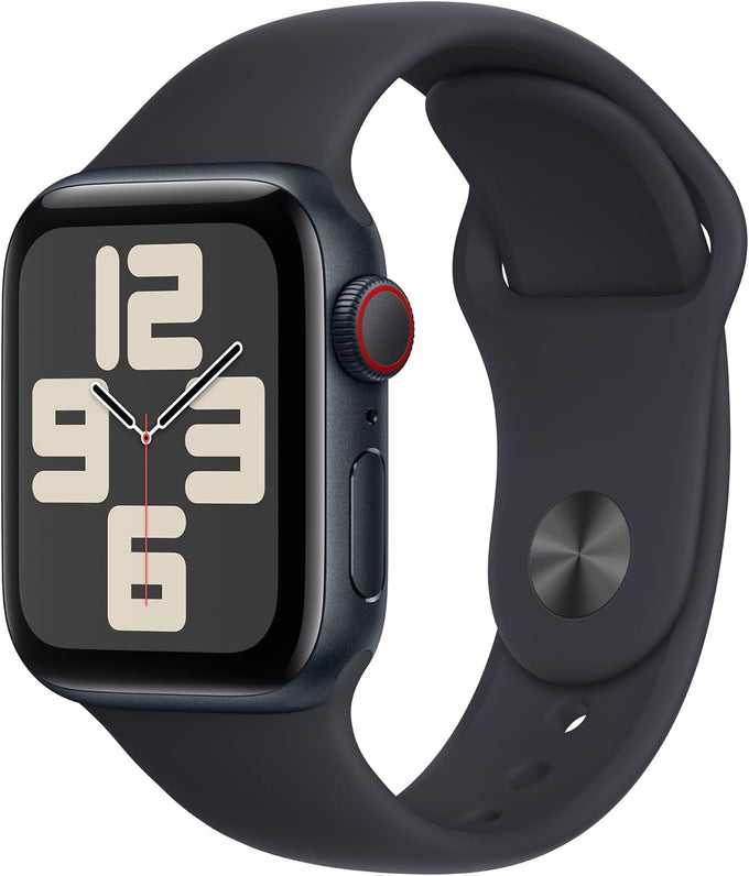 Apple Watch SE (2nd Gen) [GPS + Cellular 40mm] Smartwatch with Starlight Aluminum Case with Starlight Sport Band S/M (Renewed)