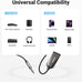 UGREEN Aux to Bluetooth 6.0 Adapter 3.5mm Bluetooth Receiver for Car USB 2.0 to 3.5mm Jack Kit with Built-in Microphone Aux Input for Hands-Free Calls Compatible with Car Speaker and Home Audio