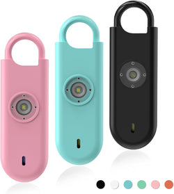 Fauxomor 140dB Personal Safety Alarm for Women 3pack Self Defense Keychain