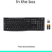 Logitech K270 Full Size Wireless Keyboard for Windows - Black