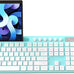MARVO Wirelss Keyboard and Mouse Combo with Phone Holder, Full-Size, Black