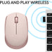 Logitech M170 Compact Ambidextrous 2.4 GHz Wireless Mouse - Rose