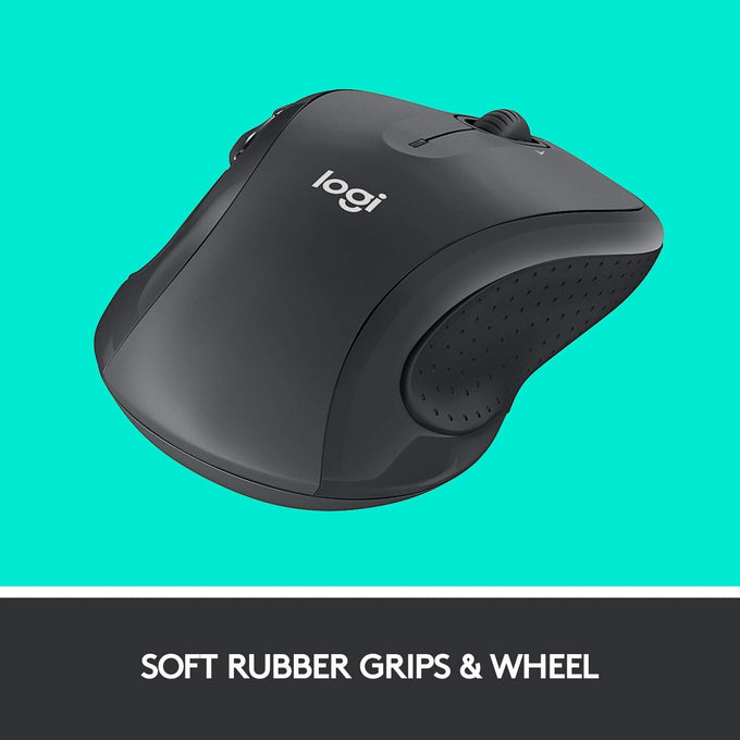 Logitech M510 Full Size Ambidextrous 2.4 GHz Wireless Mouse