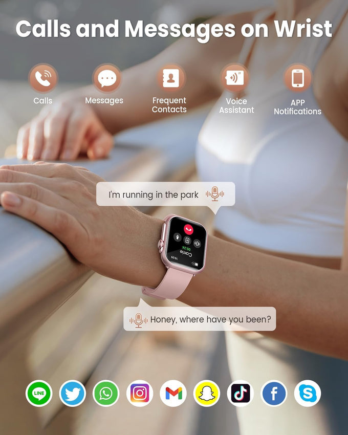 1.83" Smart Watches for Women (Android/iPhone), with 1000mAh Battery, 5ATM