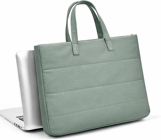 Laptop Bag for Women/Men, Water-Repellent Fabric, Compatible MacBook Pro 16 Inch, 15.6 Inch HP, Dell, Acer Aspire, Asus Notebook, Lightweight Laptop Shoulder Bag Carrying Case, Mint Green