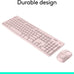 Logitech MK270 Full Size Wireless Keyboard and Mouse Combo - Rose