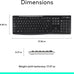 Logitech K270 Full Size Wireless Keyboard for Windows - Black