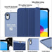 MoKo for iPad (A16) 11th Generation Case, iPad 10th Gen Case, Navy Blue