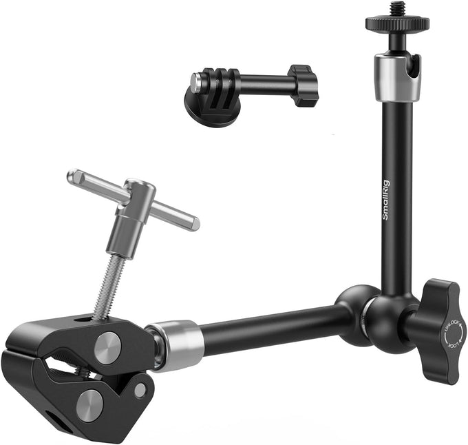 SMALLRIG 9.8 Inches Magic Arm Clamp Kit with 1/4" and 3/8" Threaded Holes
