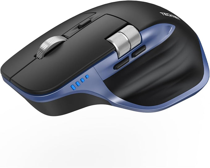 TECKNET Wireless Mouse, Side Scroll Bluetooth Rechargeable, 3-Device
