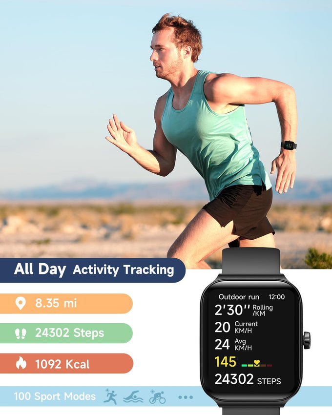 1.95" Smart Watch for Men Women with ALEXA, Fitness Watch for Android iOS