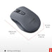 Lenovo WL310 Bluetooth Silent Mouse, Ergonomic, Adjustable DPI, Silent Clicks, Bluetooth 5.0, Portable for Windows, Mac, and Chromebook, Grey