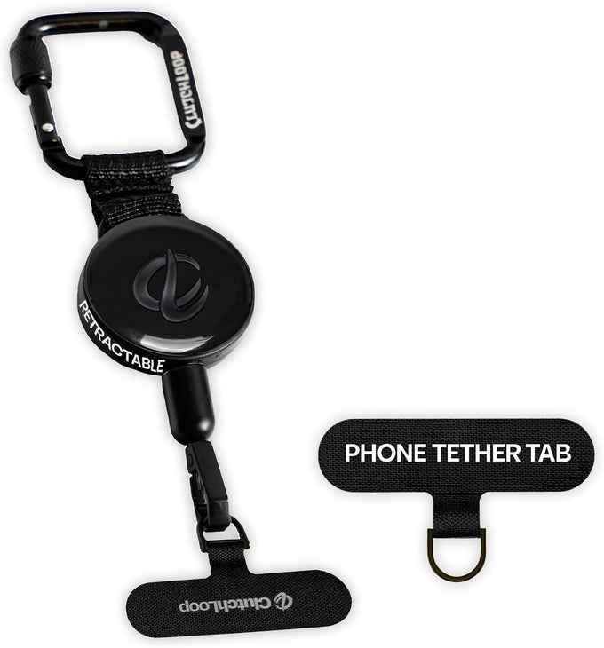 ClutchLoop Retractable Anti-Theft Phone Tether Lanyard Locking Carabiner