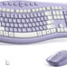 Wireless Keyboard and Mouse Combo Silent Ergonomic Curved Design for Office